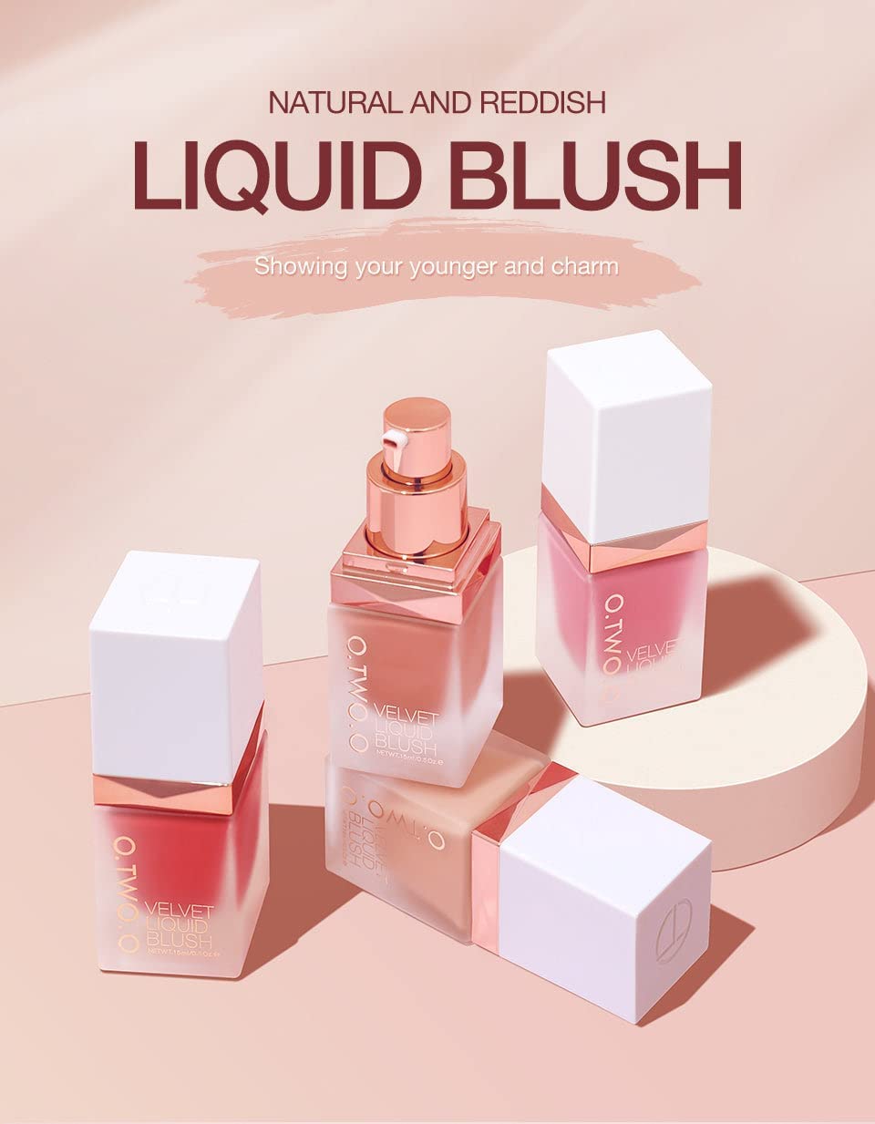 COSLUXE O TWO O Velvet Liquid Blush - #01 Pink Purple