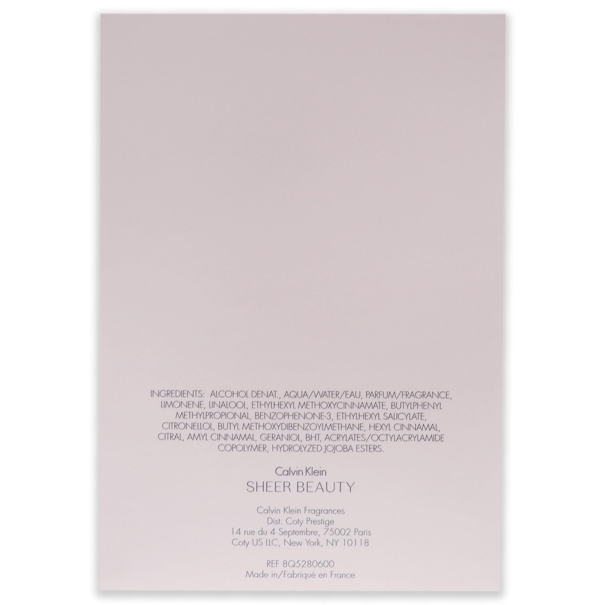 Calvin Klein Sheer Beauty – Eau de Toilette for Women (100ml)