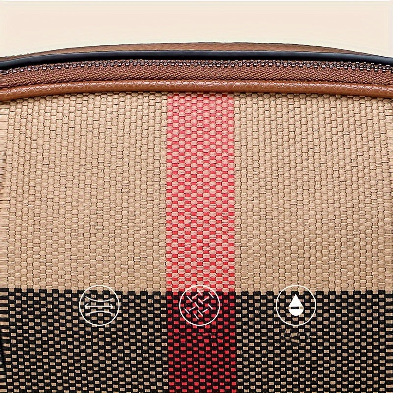 Ondy Retro Plaid Messenger Bag