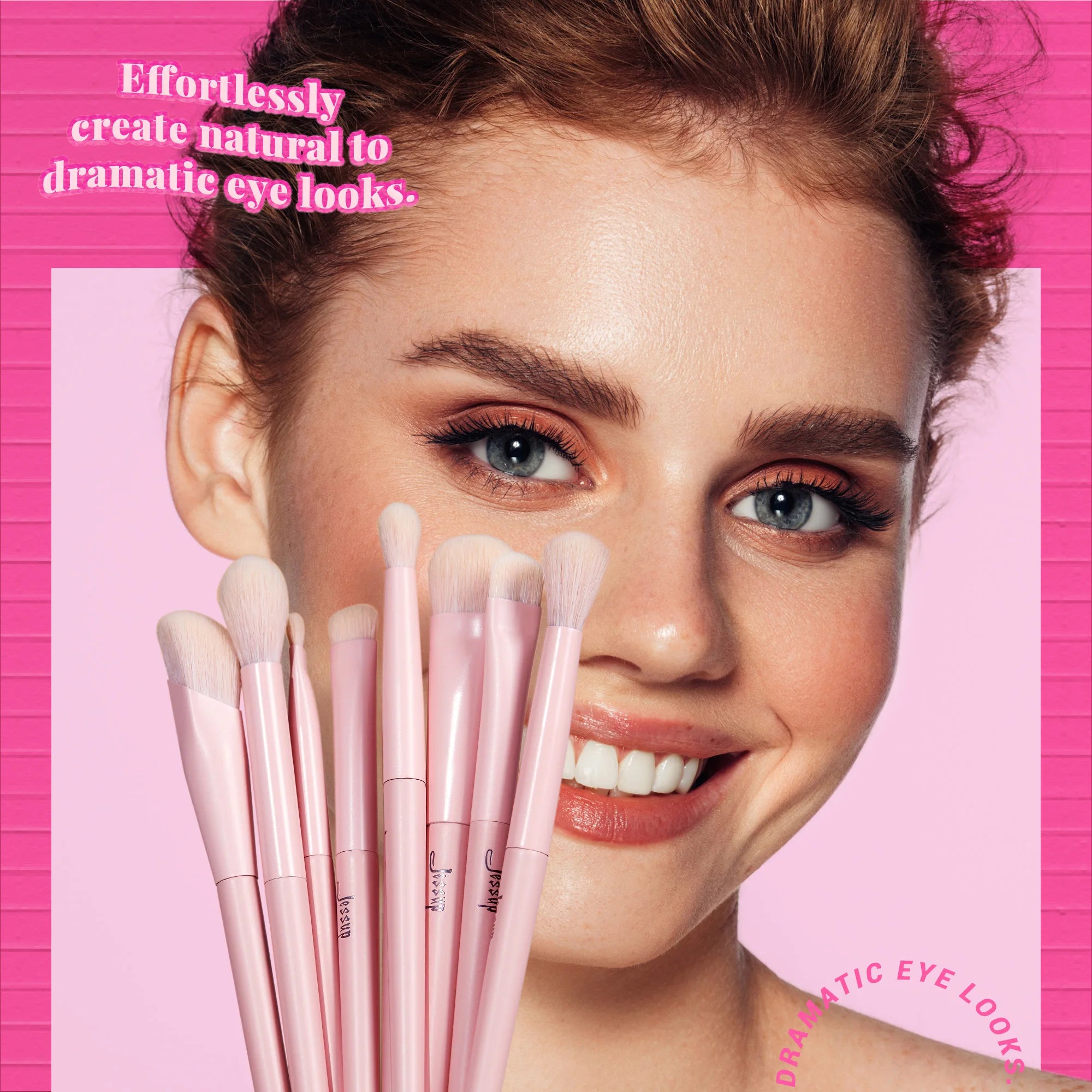 GlamPink Pro 14-Piece Vegan Brush Collection