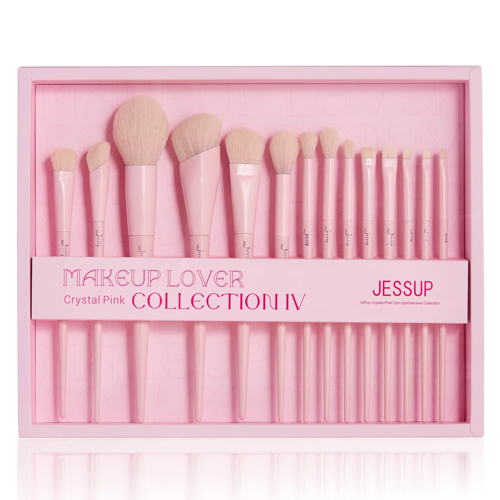 GlamPink Pro 14-Piece Vegan Brush Collection