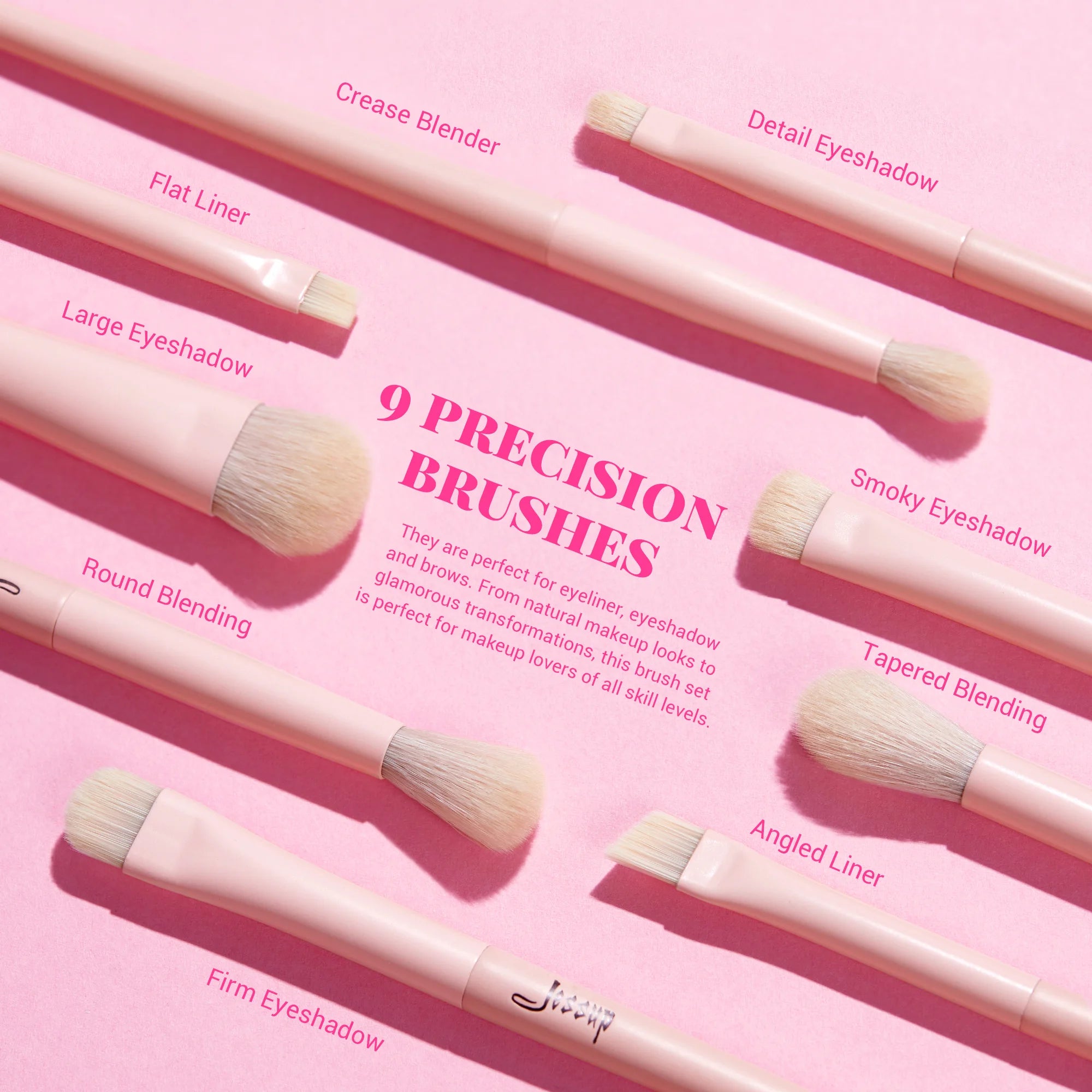 GlamPink Pro 14-Piece Vegan Brush Collection