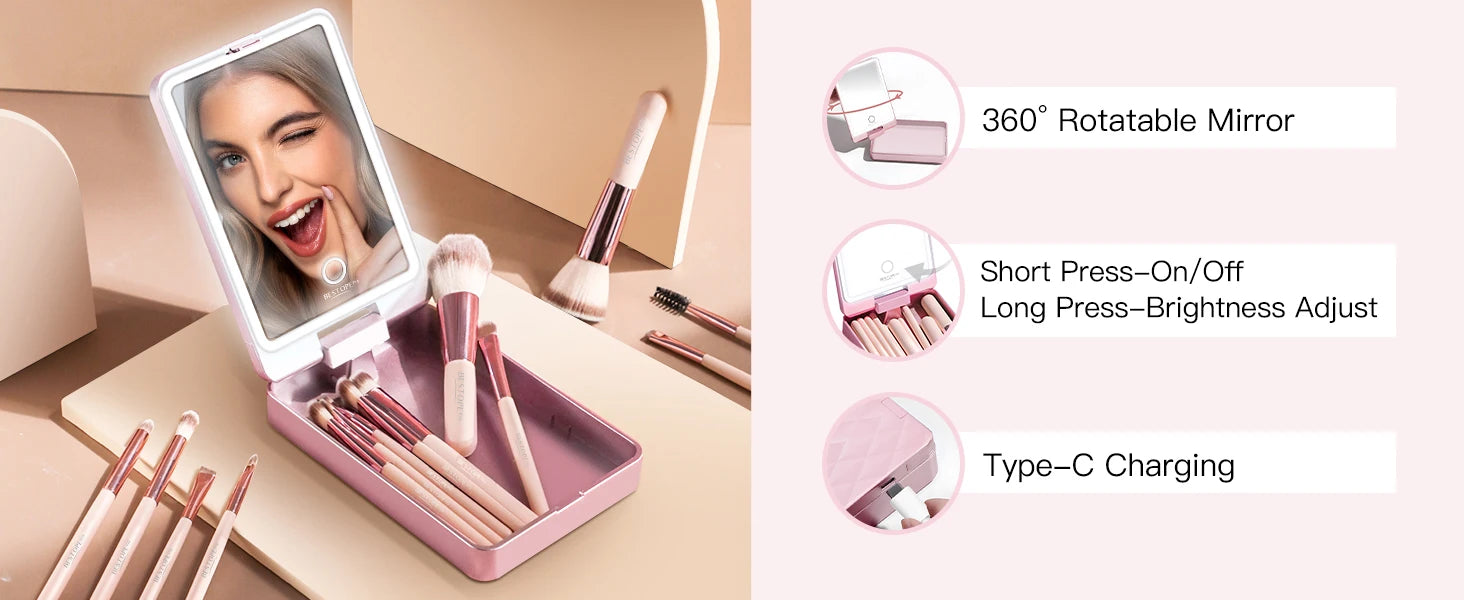 BESTOPE ProTravel 20-Piece Makeup Brush Set