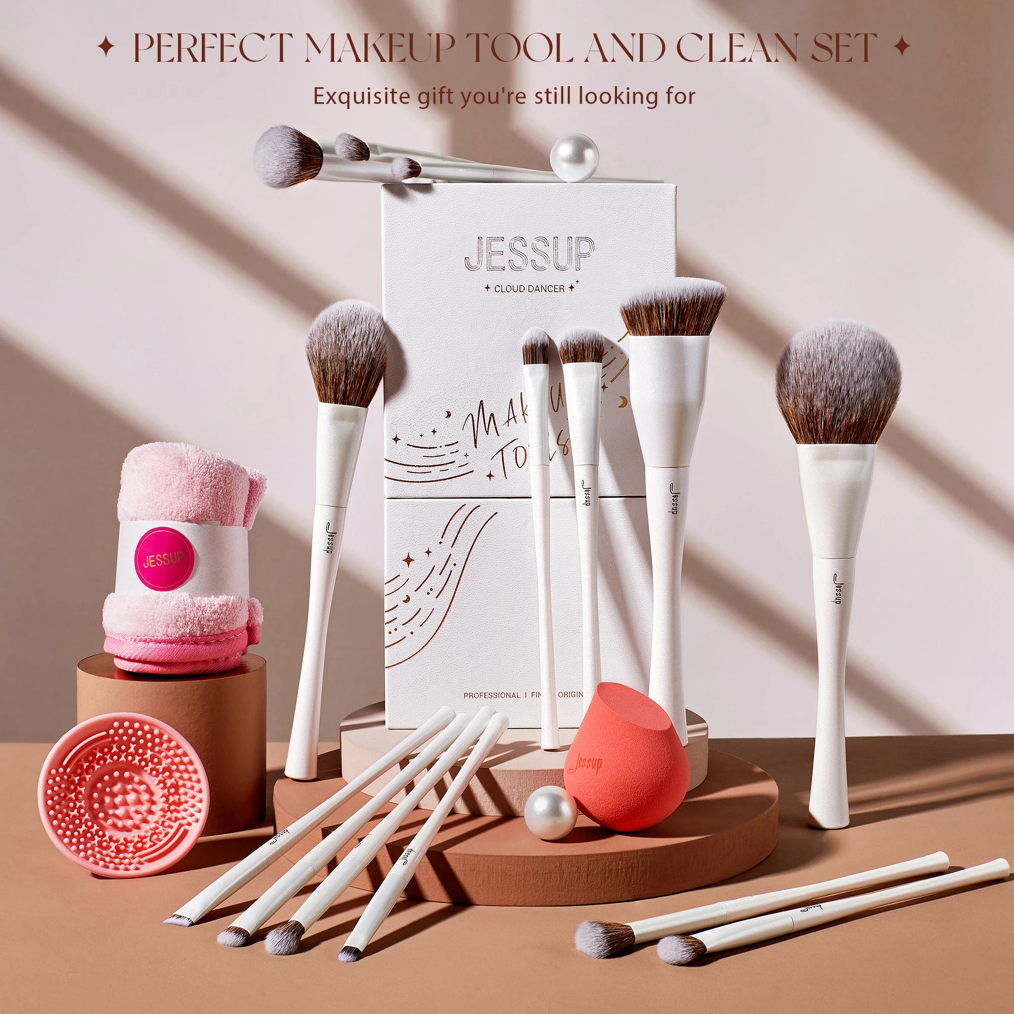 Jessup Glam Kit – 4 to 14pcs Brush Set with Extras