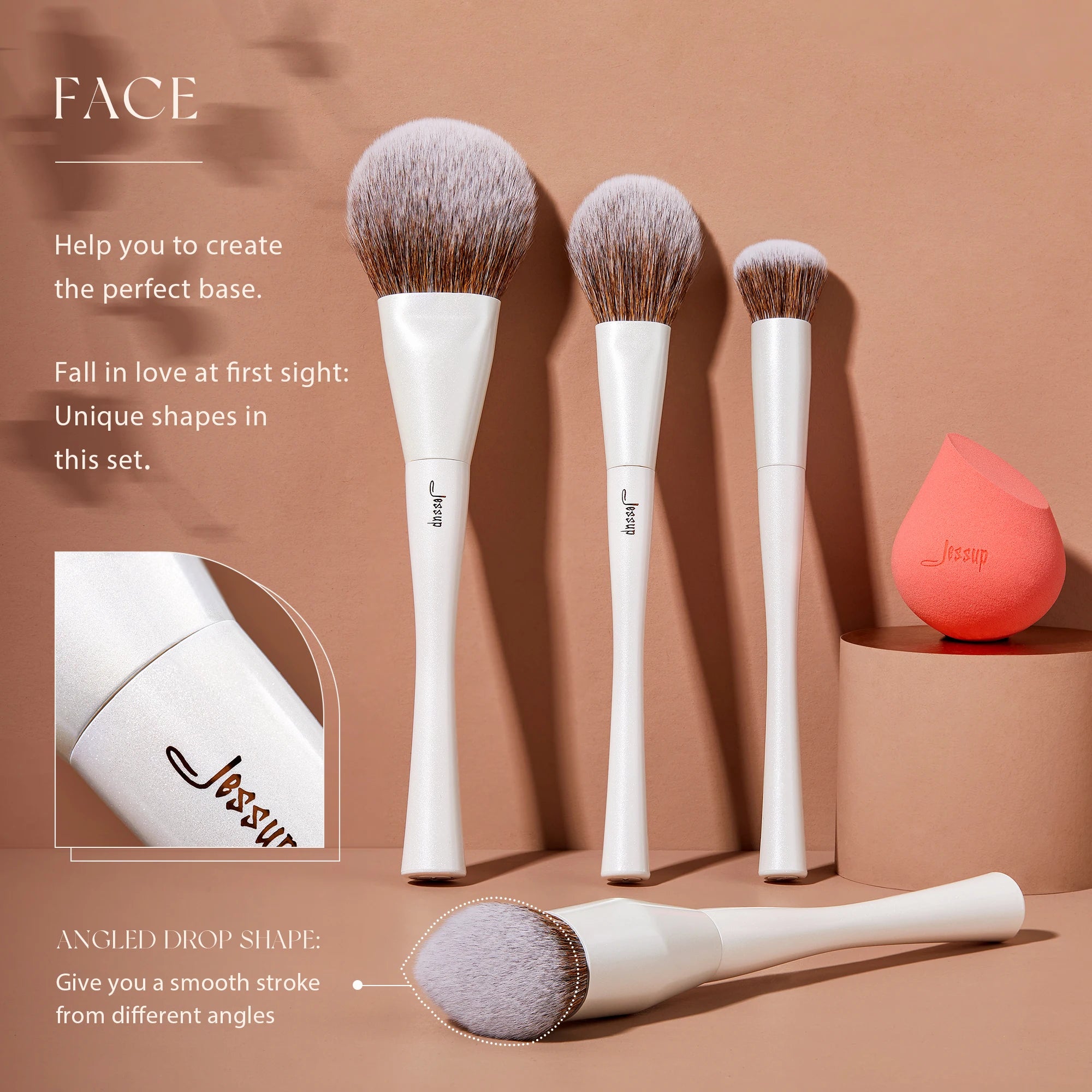 Jessup Glam Kit – 4 to 14pcs Brush Set with Extras