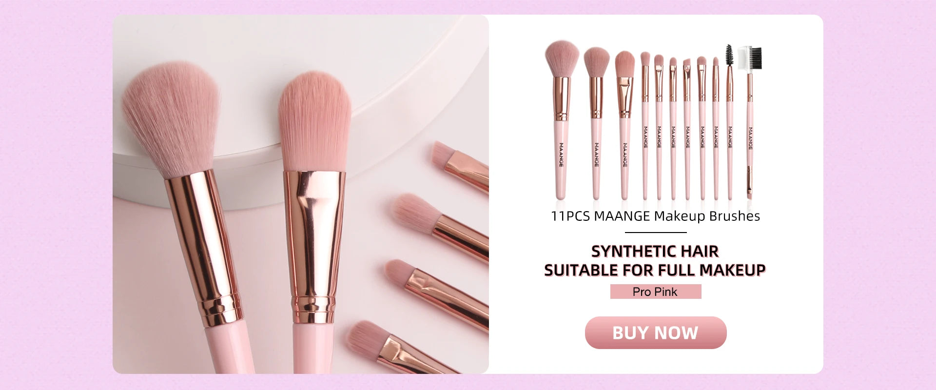 MAANGE Pro Brush Set – 4/13PCS Complete Face & Eye Makeup Kit with Travel Bag