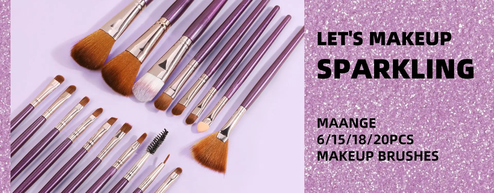 MAANGE Pro Brush Set – 4/13PCS Complete Face & Eye Makeup Kit with Travel Bag