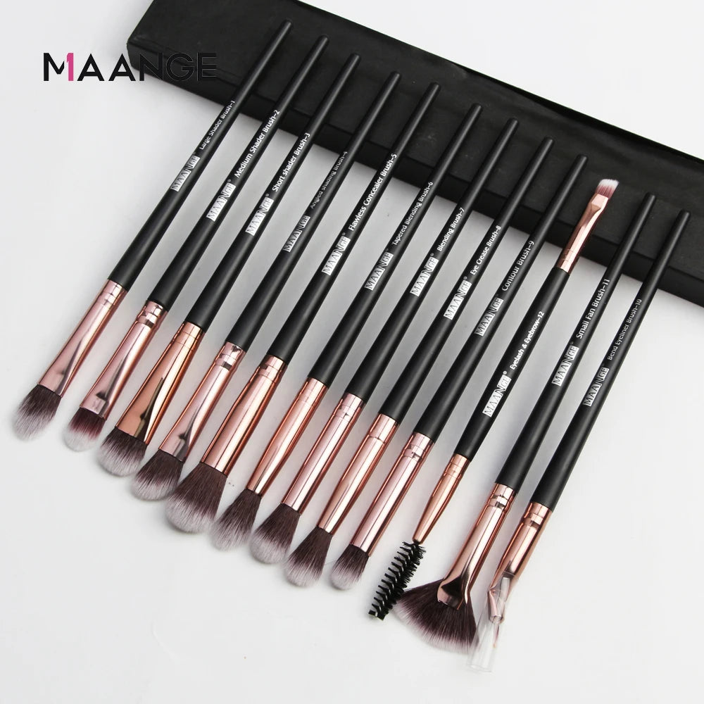 MAANGE Pro Pink Eye & Face Makeup Brush Set – 1 to 14PCS Cosmetic Tools for a Flawless Finish