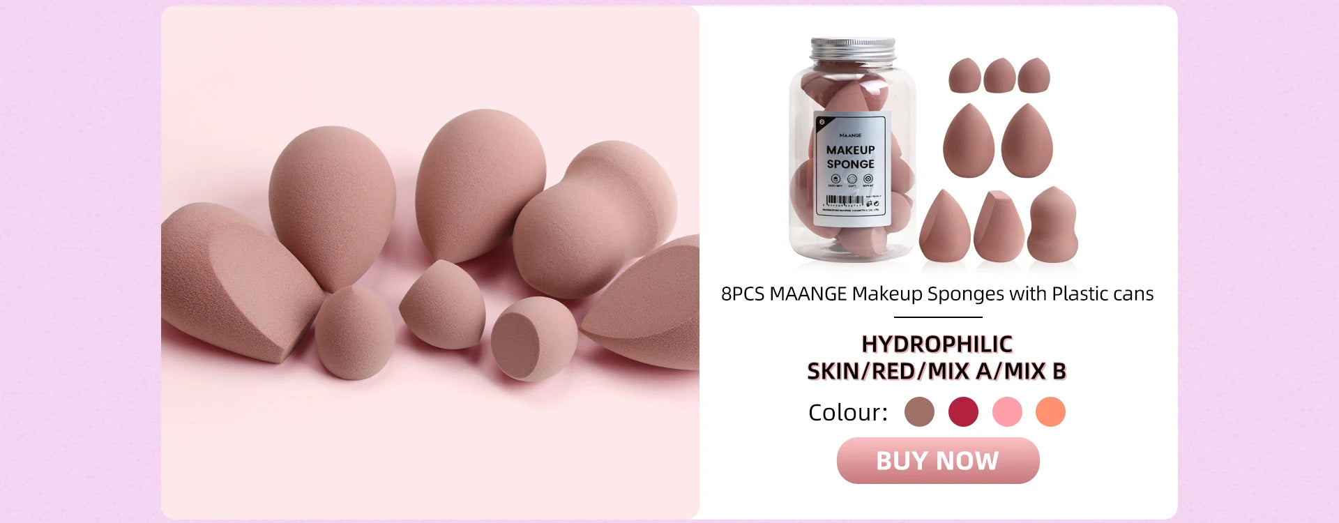 MAANGE Pro Pink Eye & Face Makeup Brush Set – 1 to 14PCS Cosmetic Tools for a Flawless Finish