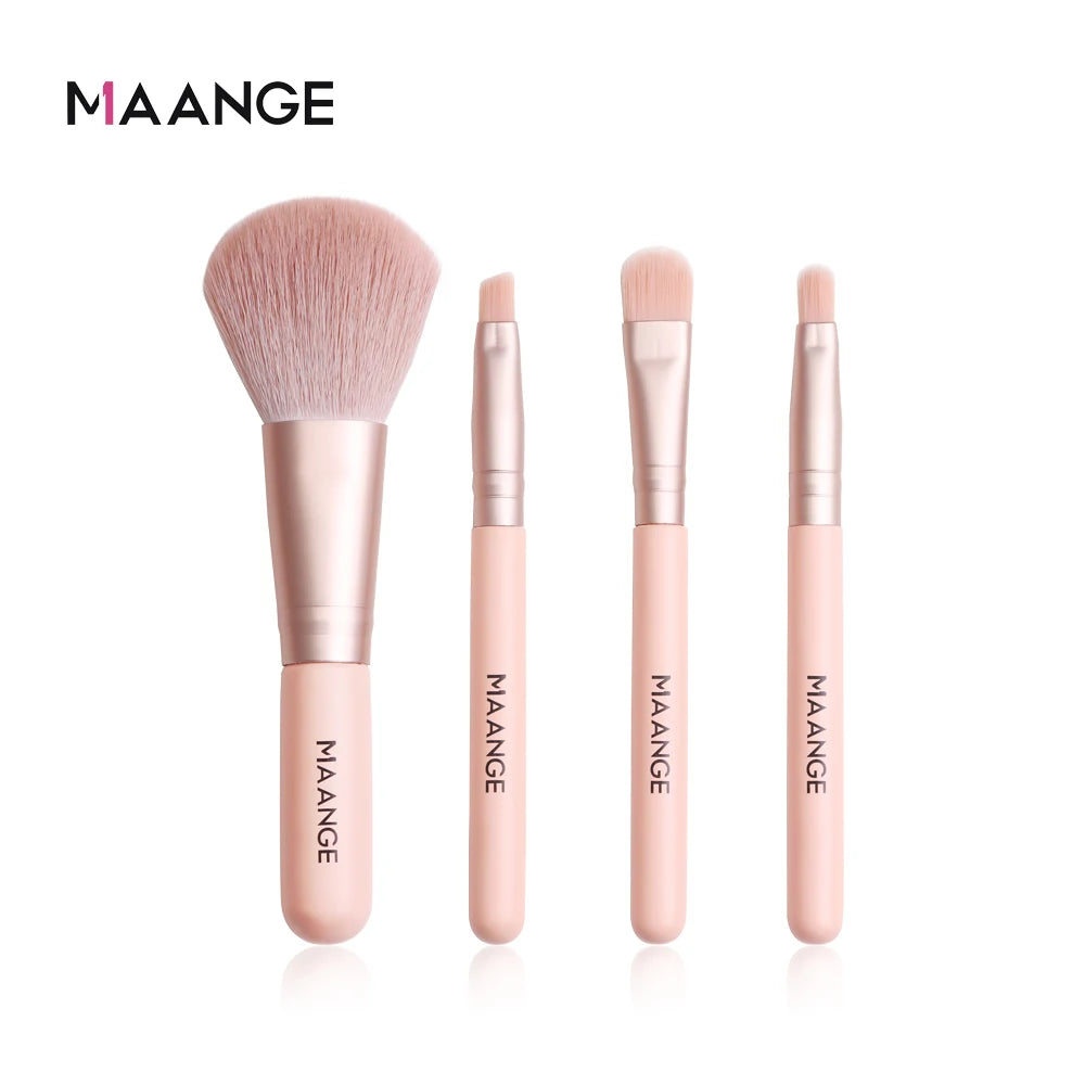 MAANGE Pro Brush Set – 4/13PCS Complete Face & Eye Makeup Kit with Travel Bag