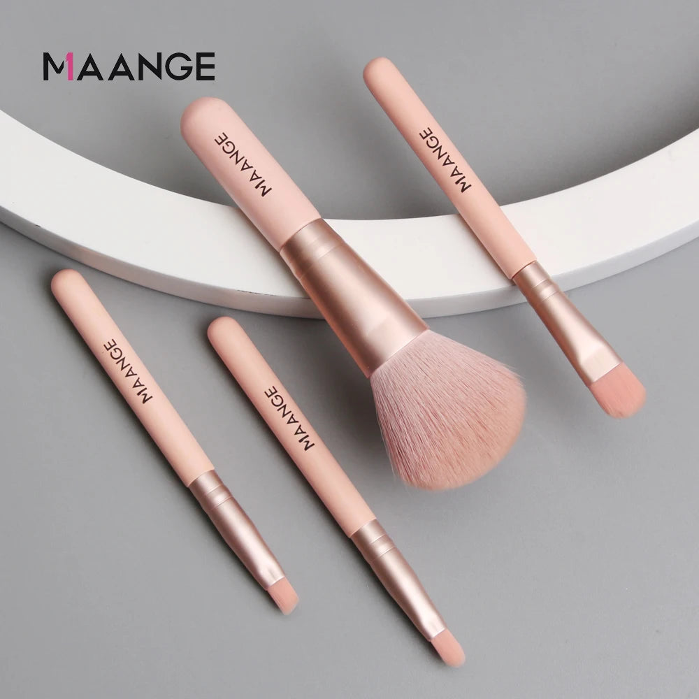 MAANGE Pro Brush Set – 4/13PCS Complete Face & Eye Makeup Kit with Travel Bag