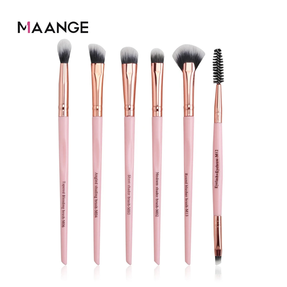 MAANGE Pro Pink Eye & Face Makeup Brush Set – 1 to 14PCS Cosmetic Tools for a Flawless Finish