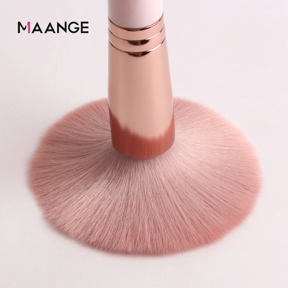 MAANGE Pro Pink Eye & Face Makeup Brush Set – 1 to 14PCS Cosmetic Tools for a Flawless Finish