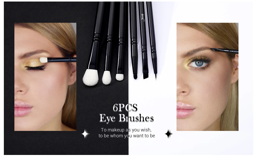 Jessup VelvetFinish 10PC Pro Makeup Brush Set