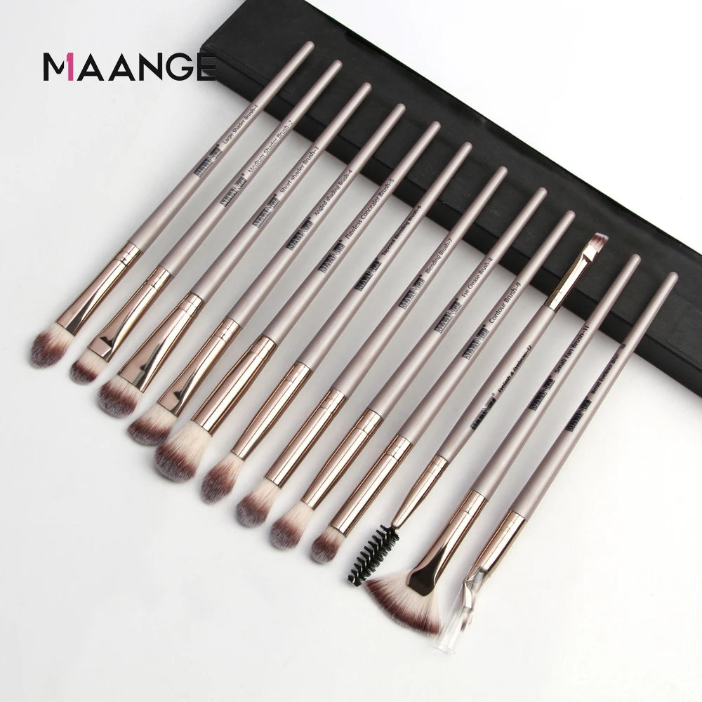MAANGE Pro Pink Eye & Face Makeup Brush Set – 1 to 14PCS Cosmetic Tools for a Flawless Finish