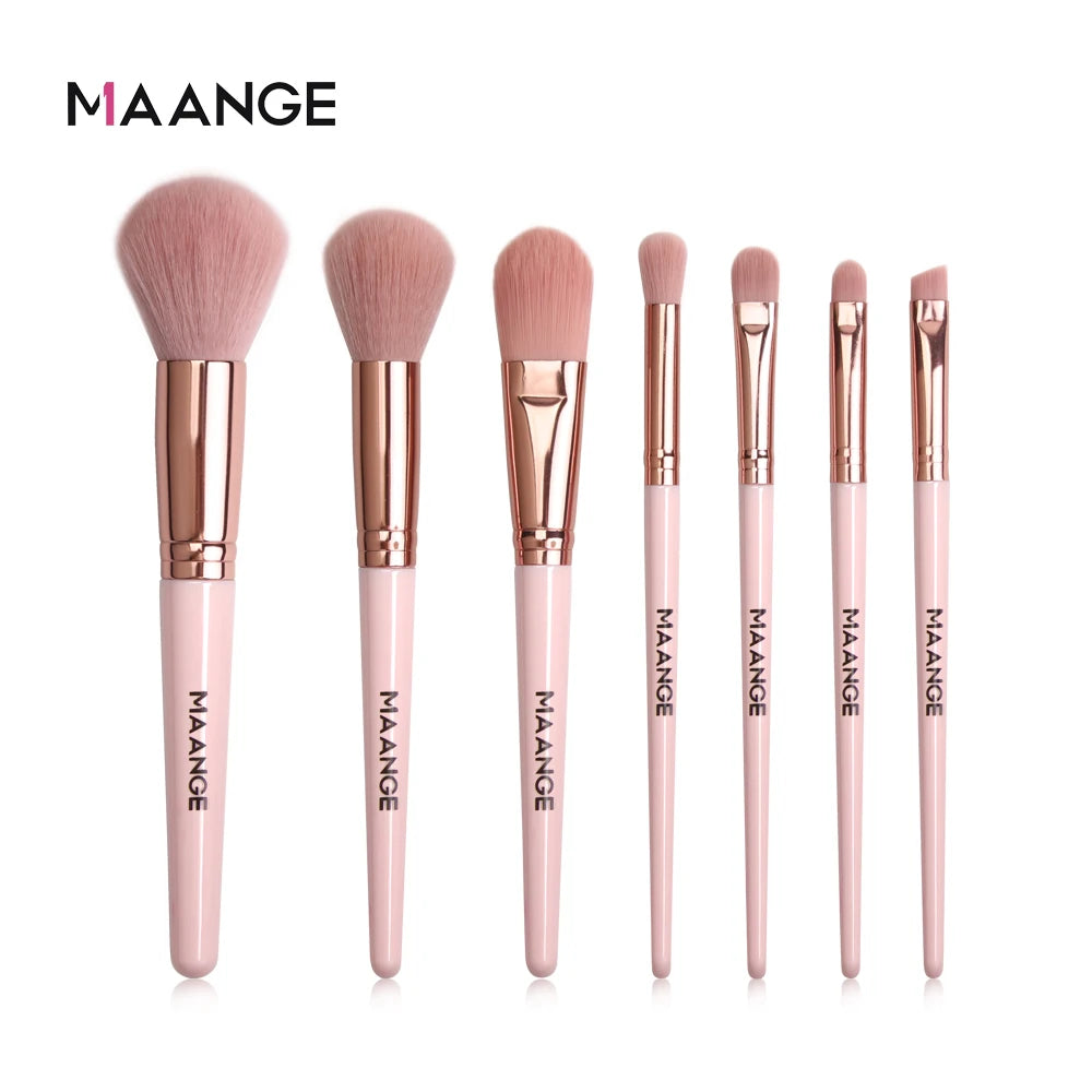 MAANGE Pro Pink Eye & Face Makeup Brush Set – 1 to 14PCS Cosmetic Tools for a Flawless Finish