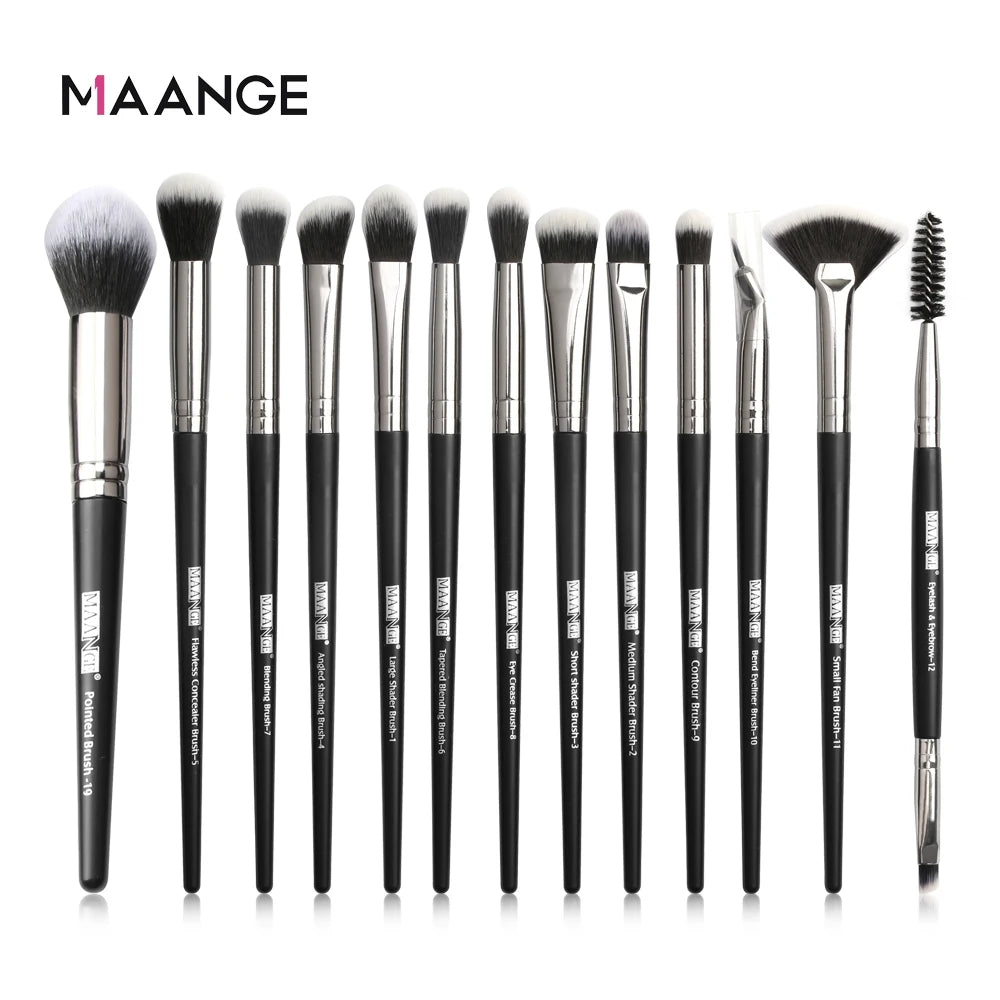 MAANGE Pro Pink Eye & Face Makeup Brush Set – 1 to 14PCS Cosmetic Tools for a Flawless Finish