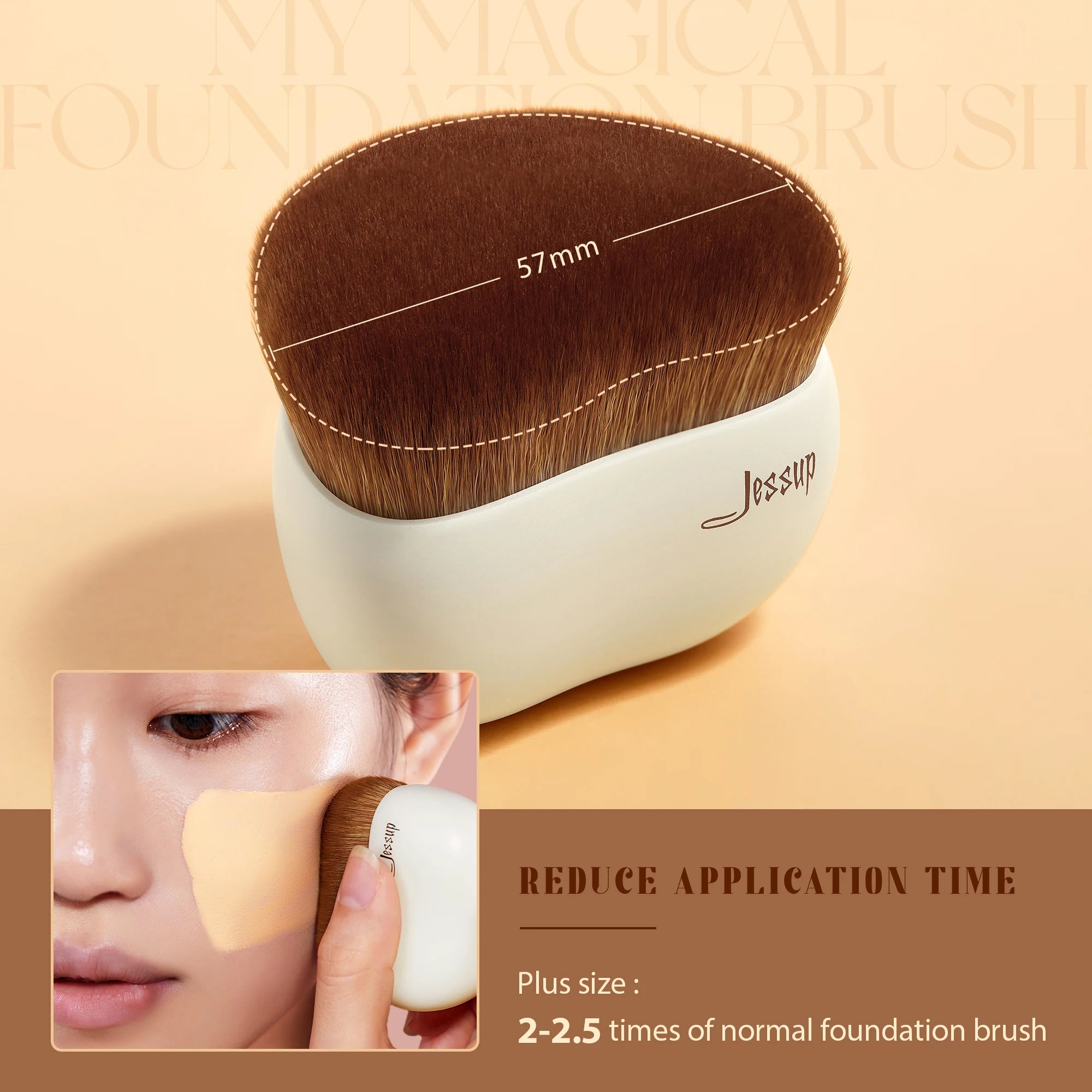 Jessup Pebble Flawless Face Kit – Professional Makeup Brush & Sponge Set