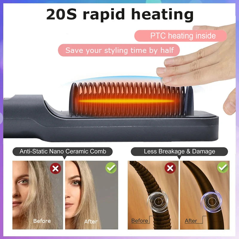 Electric Hot Comb – Multifunctional Straightener & Styling Tool