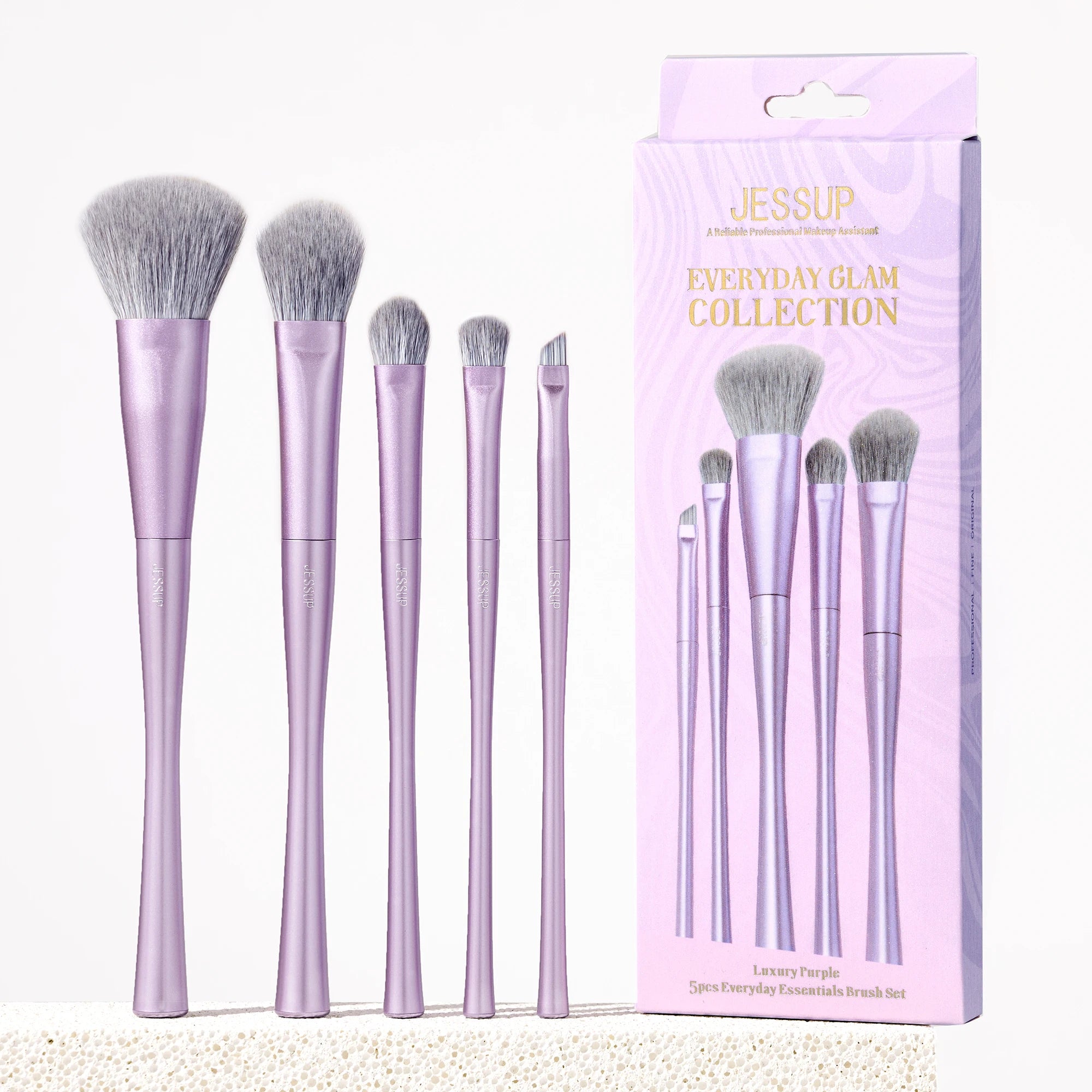 Jessup T512 Makeup Brush Set – 3 to 14pcs Vegan Brushes for Face & Eyes