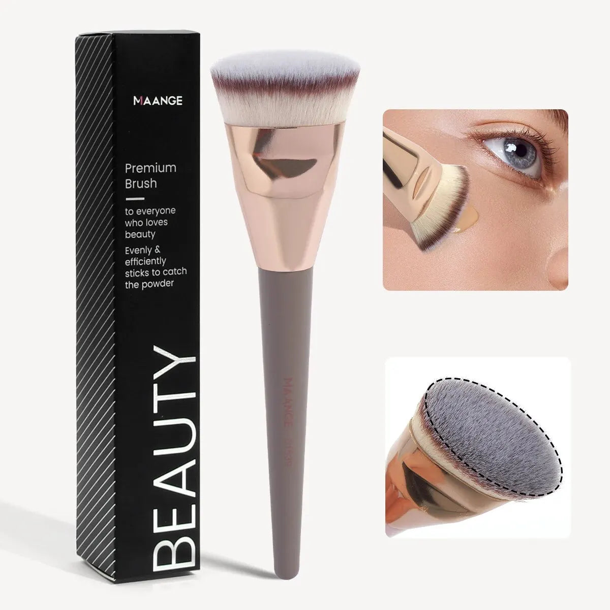 MAANGE Pro Flat Head Kabuki Brush