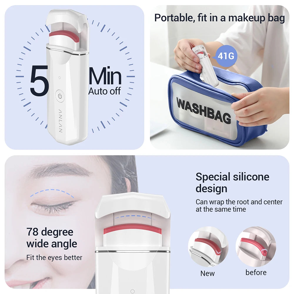 ANLAN Rechargeable Electric Heated Eyelash Curler