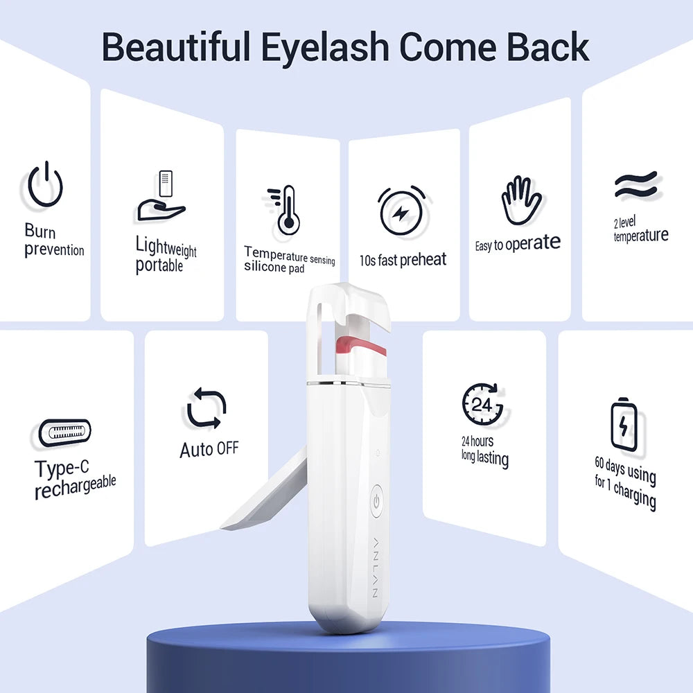ANLAN Rechargeable Electric Heated Eyelash Curler