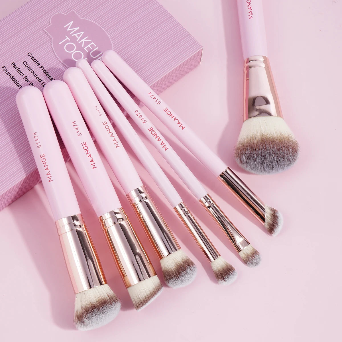 MAANGE 7-Piece Everyday Essentials Makeup Brush Set
