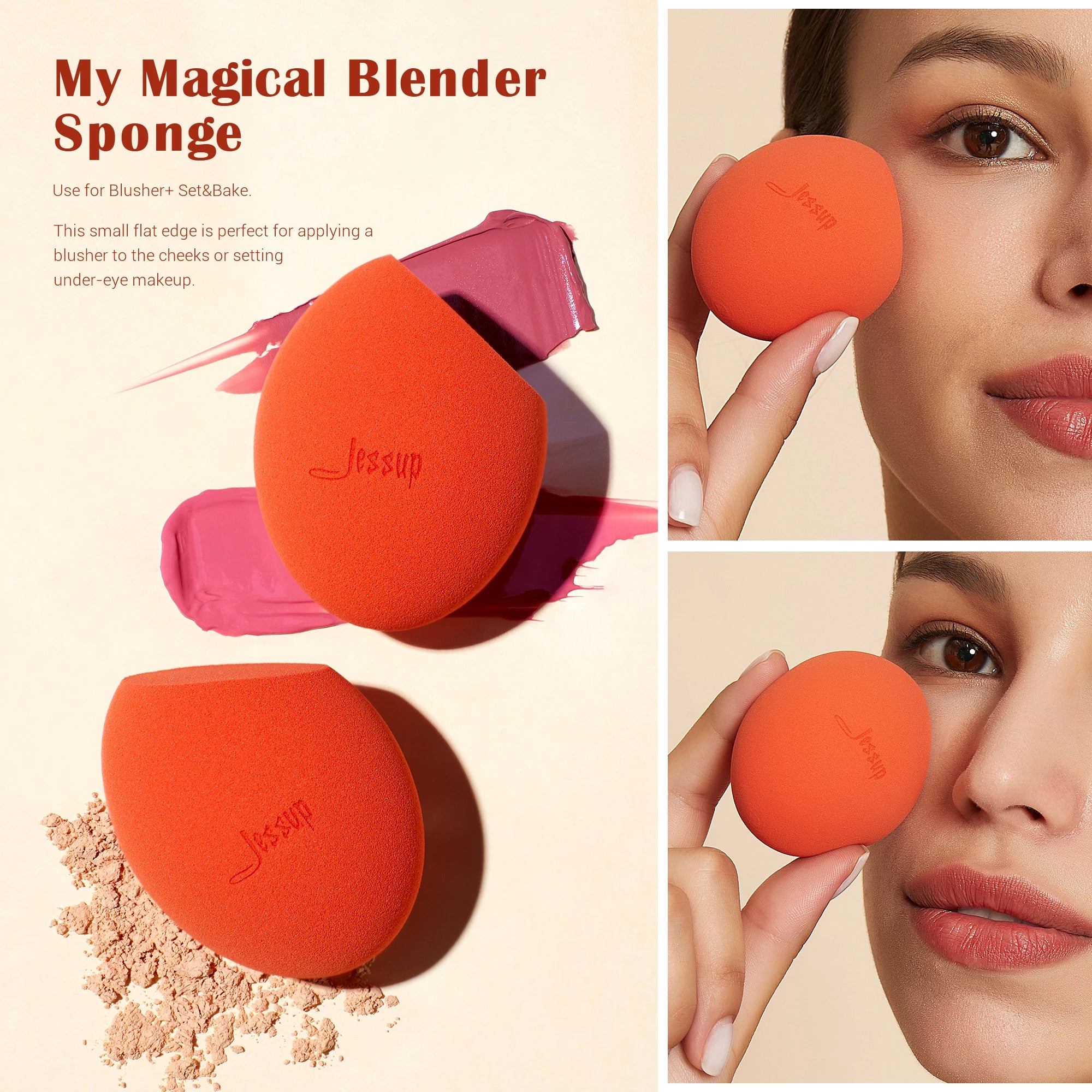 Jessup Pro Blend Sponge Set (SP013) – 3-in-1 Miracle Makeup Sponges