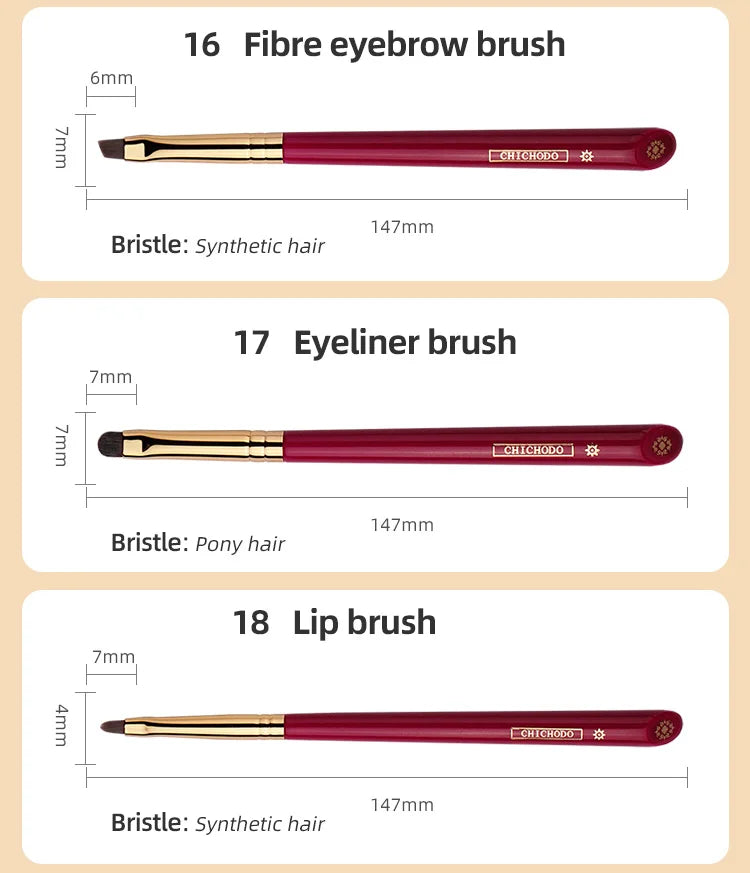 CHICHODO Luxury Professional Animal Hair Makeup Brush