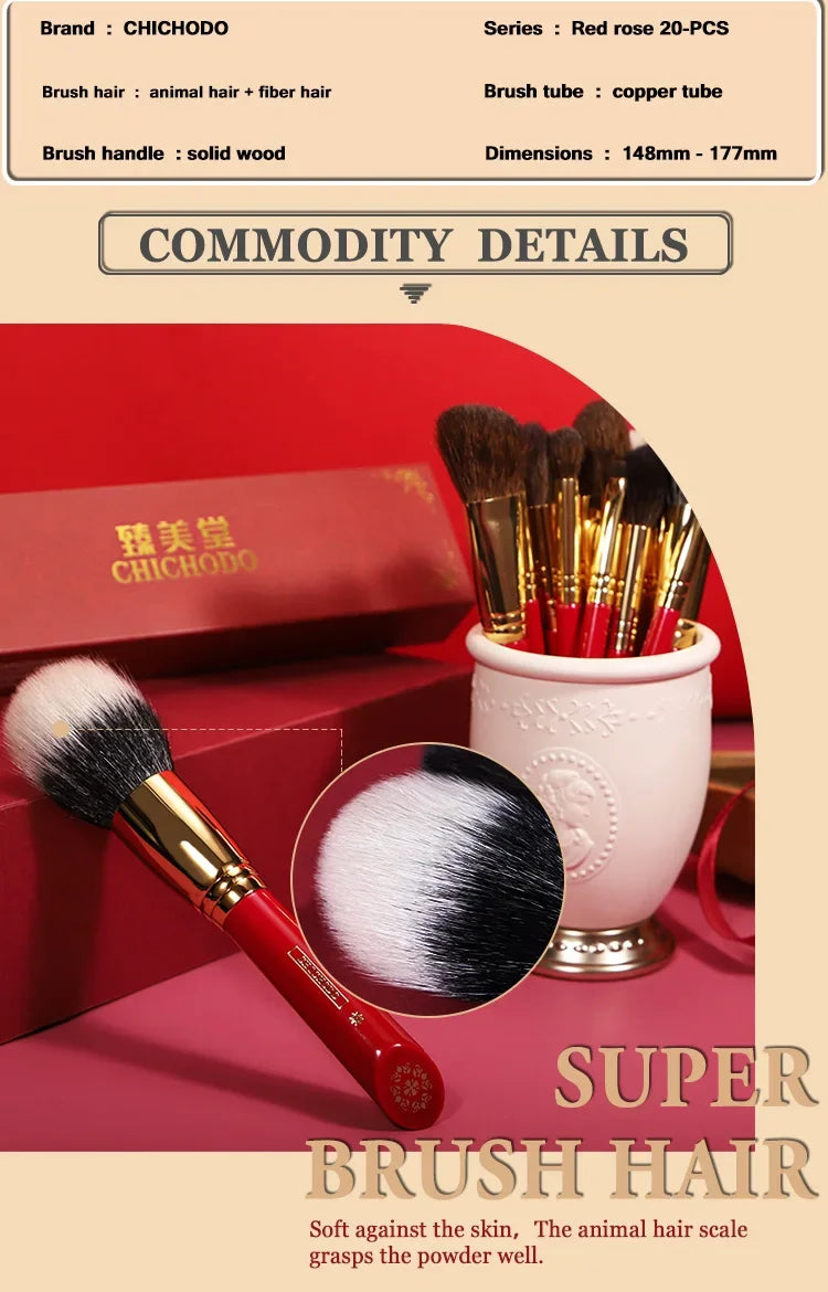 CHICHODO Luxury Professional Animal Hair Makeup Brush
