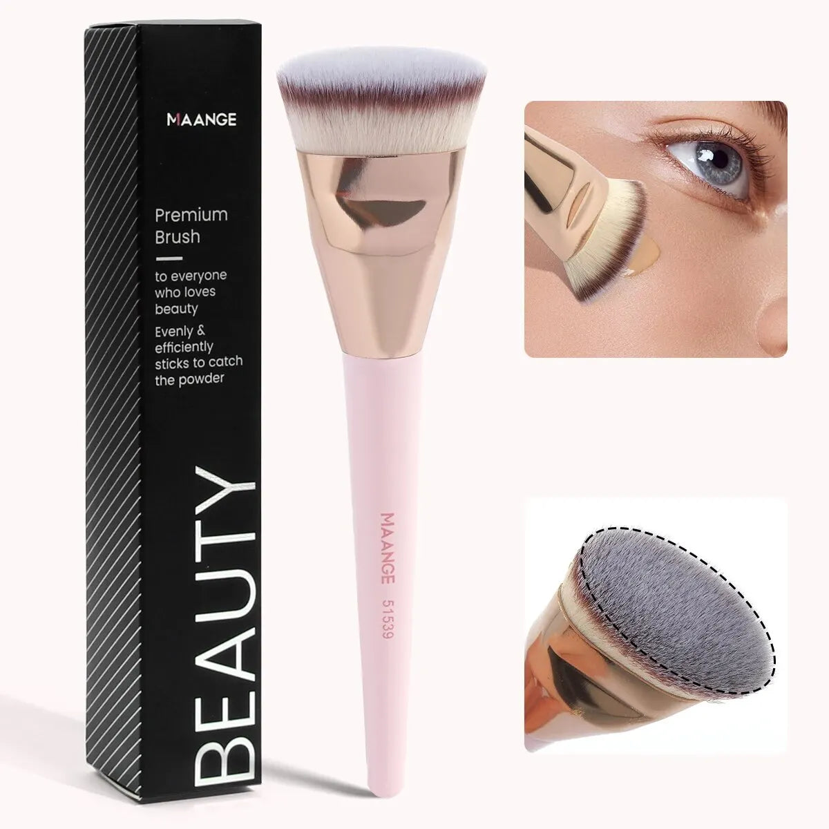 MAANGE Pro Flat Head Kabuki Brush