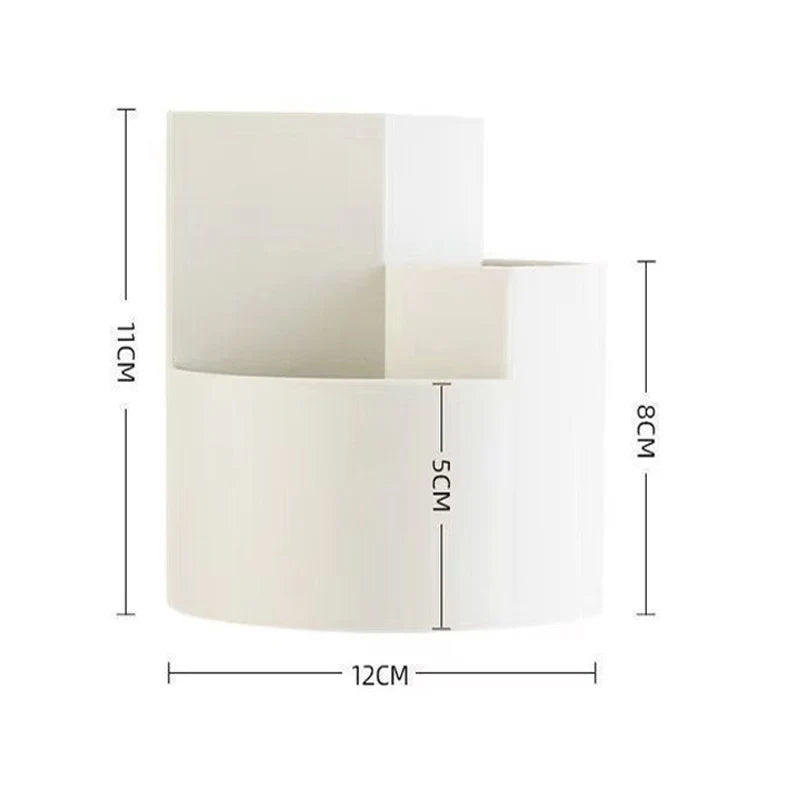 360° Rotating Makeup Organizer with 3 Compartments
