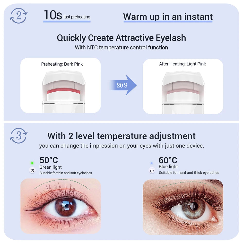 ANLAN Rechargeable Electric Heated Eyelash Curler