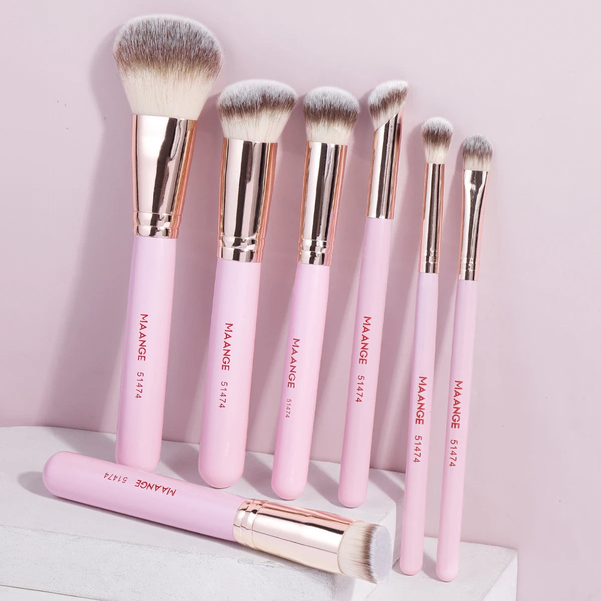MAANGE 7-Piece Everyday Essentials Makeup Brush Set