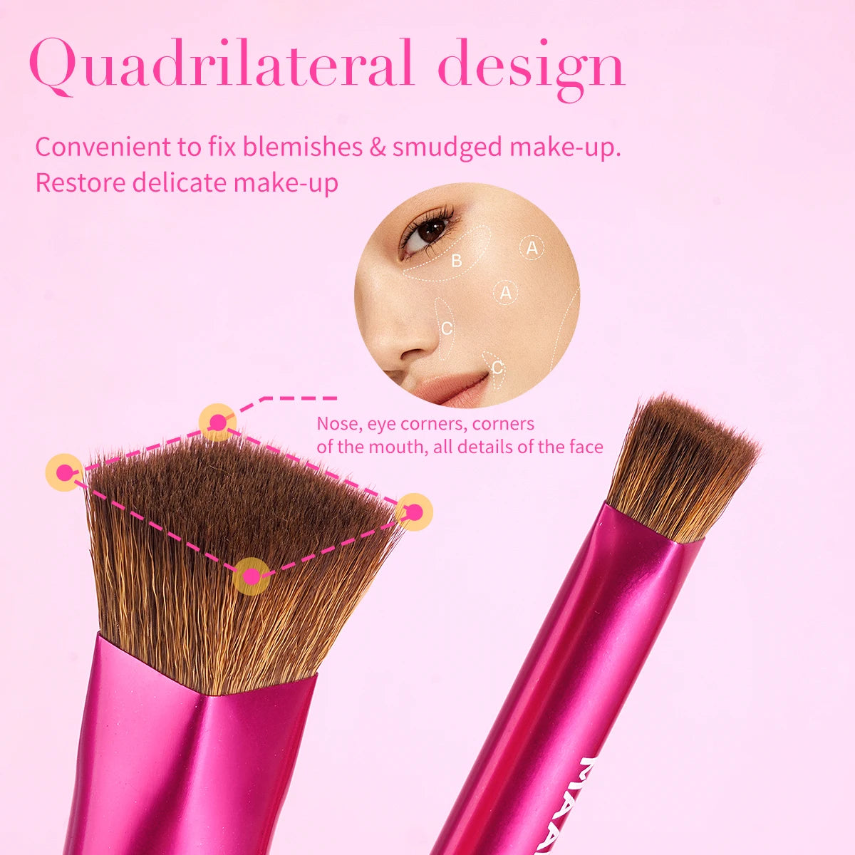 MAANGE 21PCS Magic Pink Makeup Brush Set