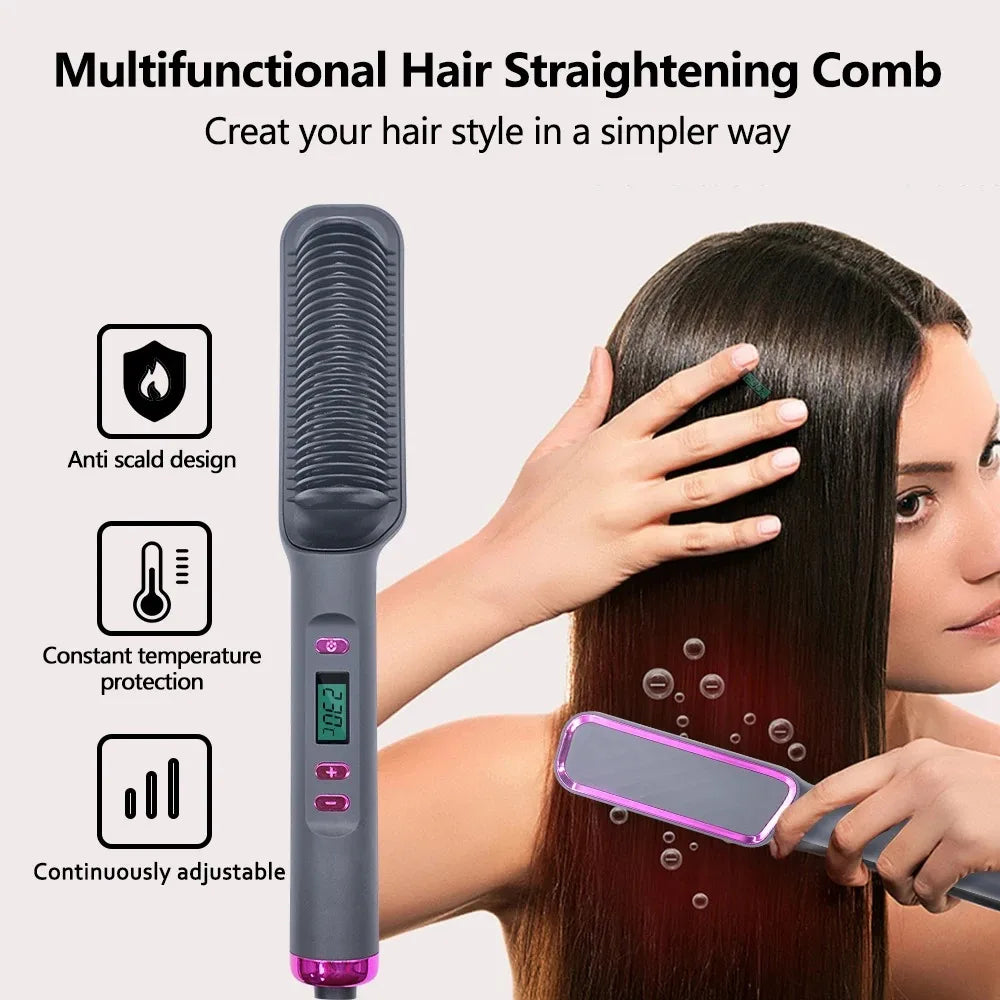 Electric Hot Comb – Multifunctional Straightener & Styling Tool