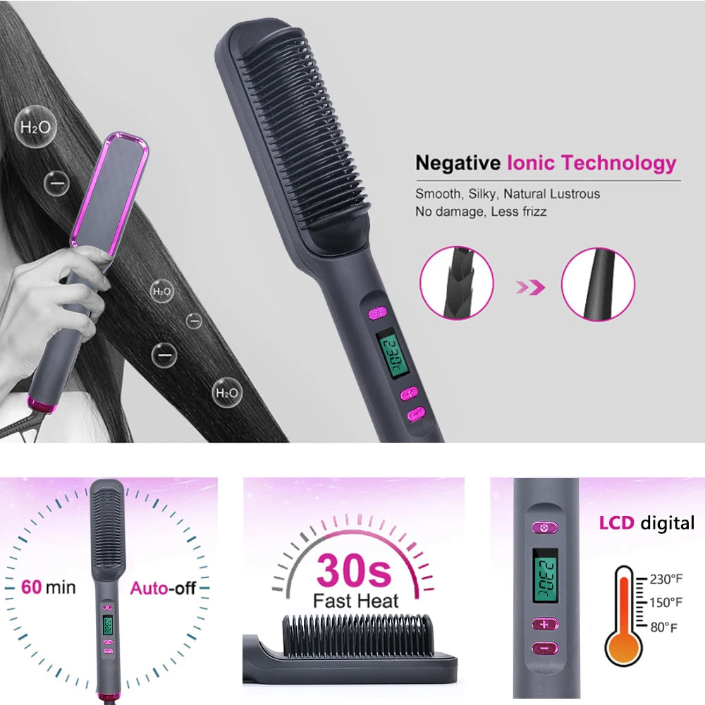Electric Hot Comb – Multifunctional Straightener & Styling Tool