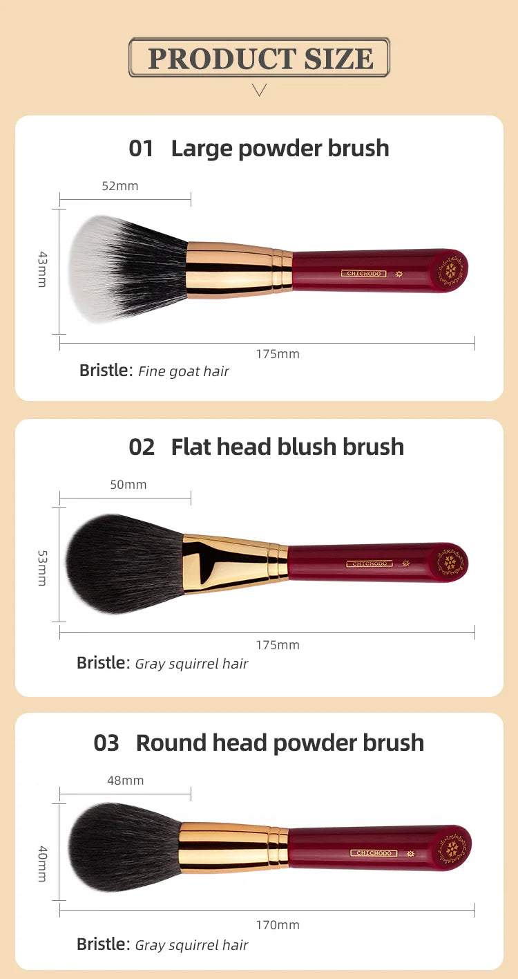 CHICHODO Luxury Professional Animal Hair Makeup Brush