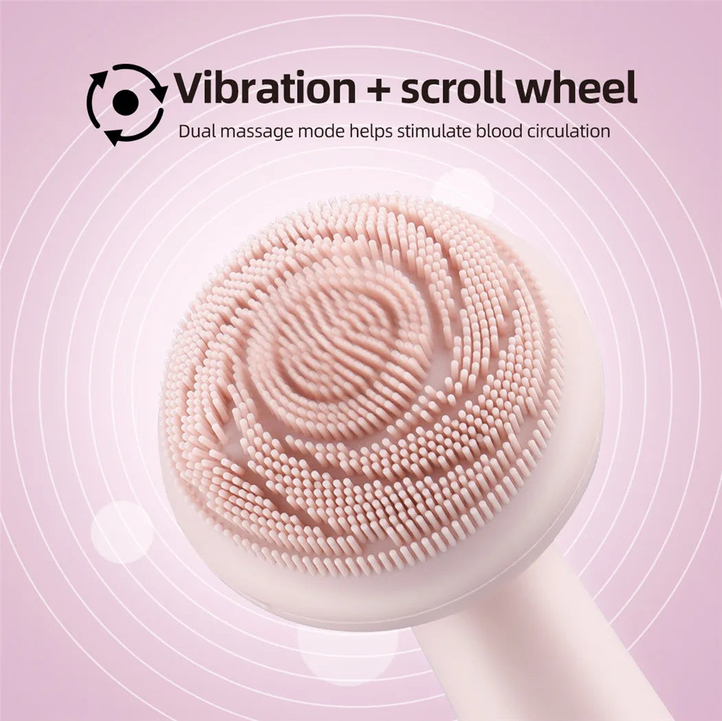 Electric Silicone Facial Cleansing Brush – Rechargeable & Waterproof