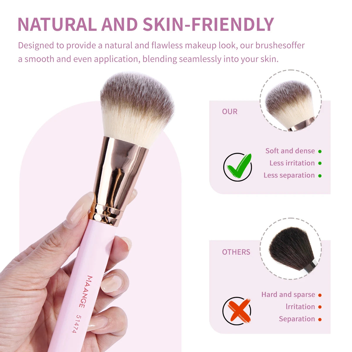 MAANGE 7-Piece Everyday Essentials Makeup Brush Set