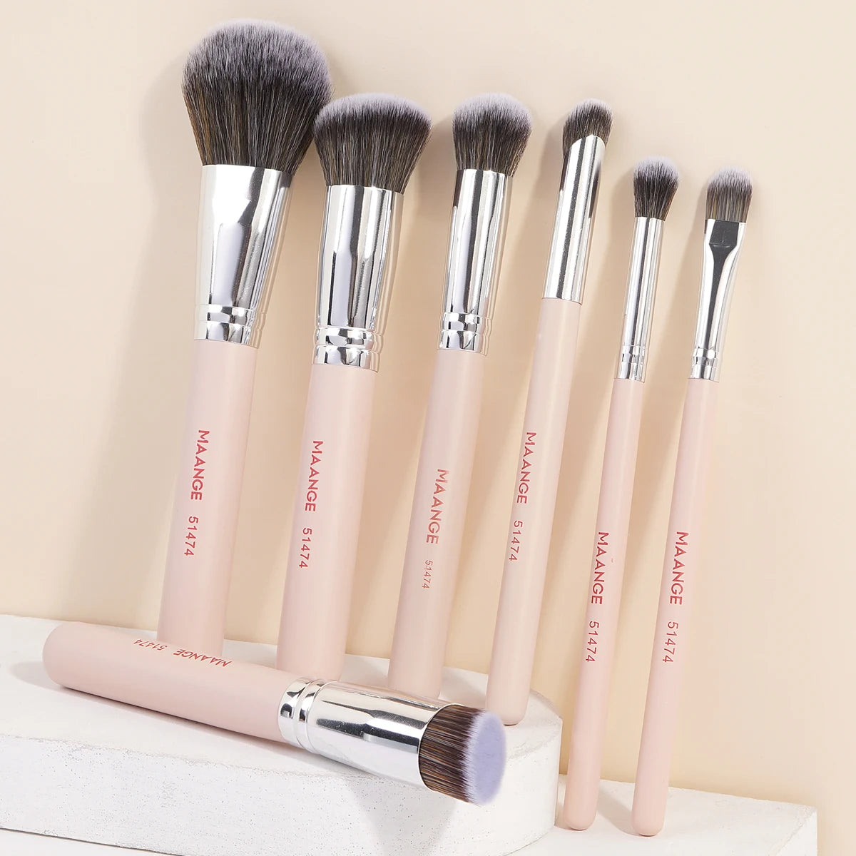 MAANGE 7-Piece Everyday Essentials Makeup Brush Set