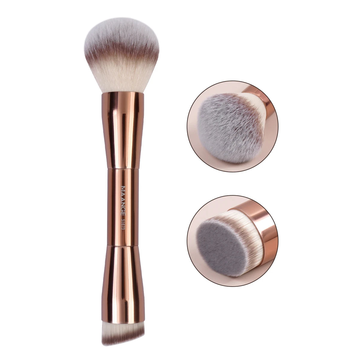 MAANGE FlawlessTouch Dual-Head Foundation & Blush Brush