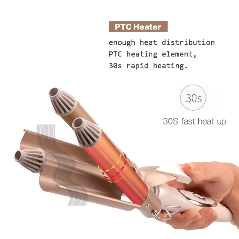 TripleWave Pro Auto Curling Wand