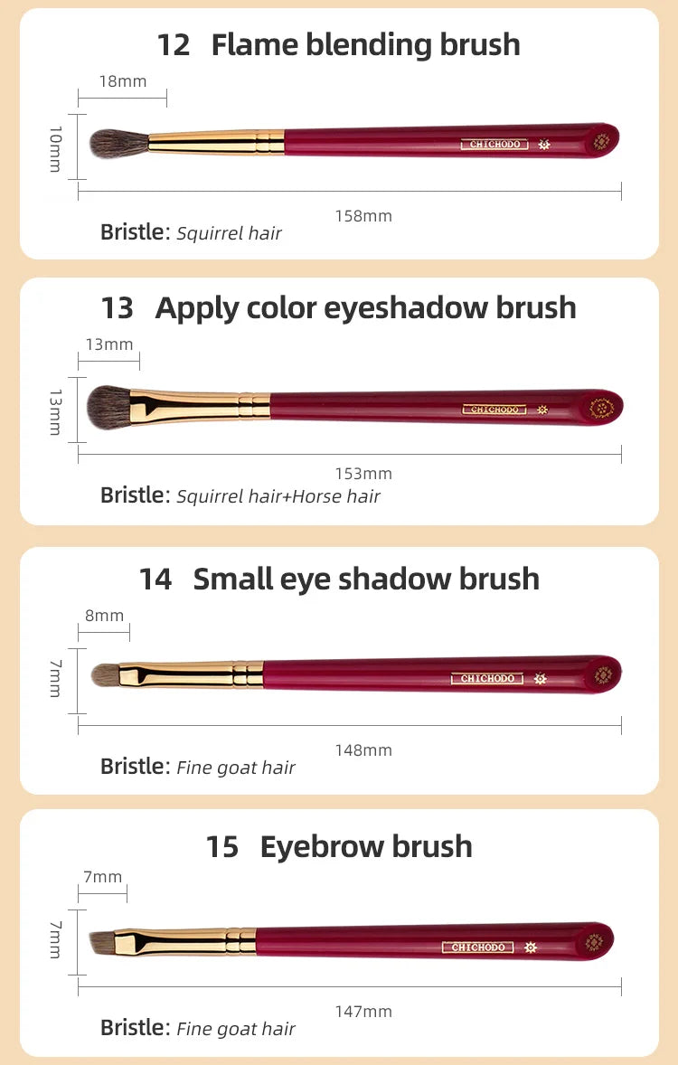 CHICHODO Luxury Professional Animal Hair Makeup Brush