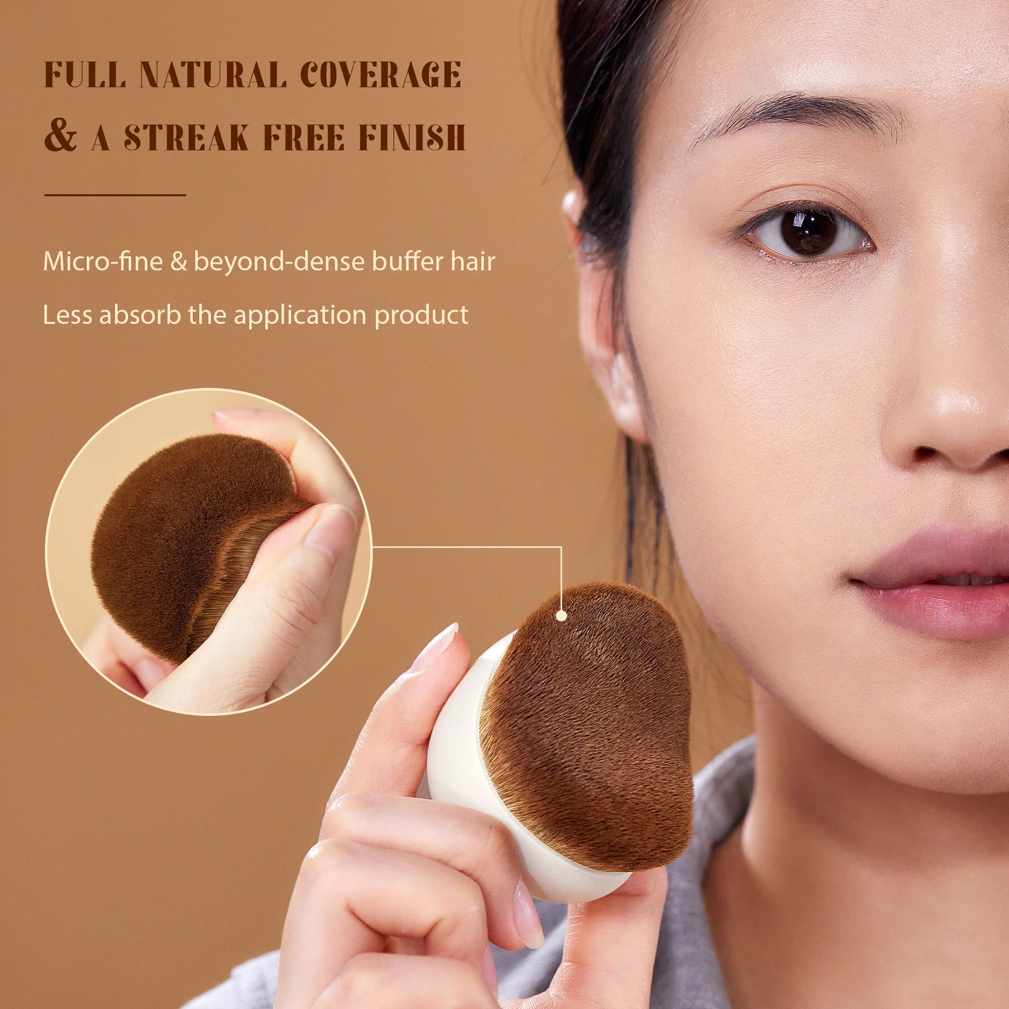 Jessup Pebble Flawless Face Kit – Professional Makeup Brush & Sponge Set