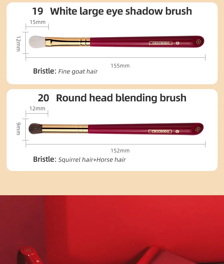 CHICHODO Luxury Professional Animal Hair Makeup Brush