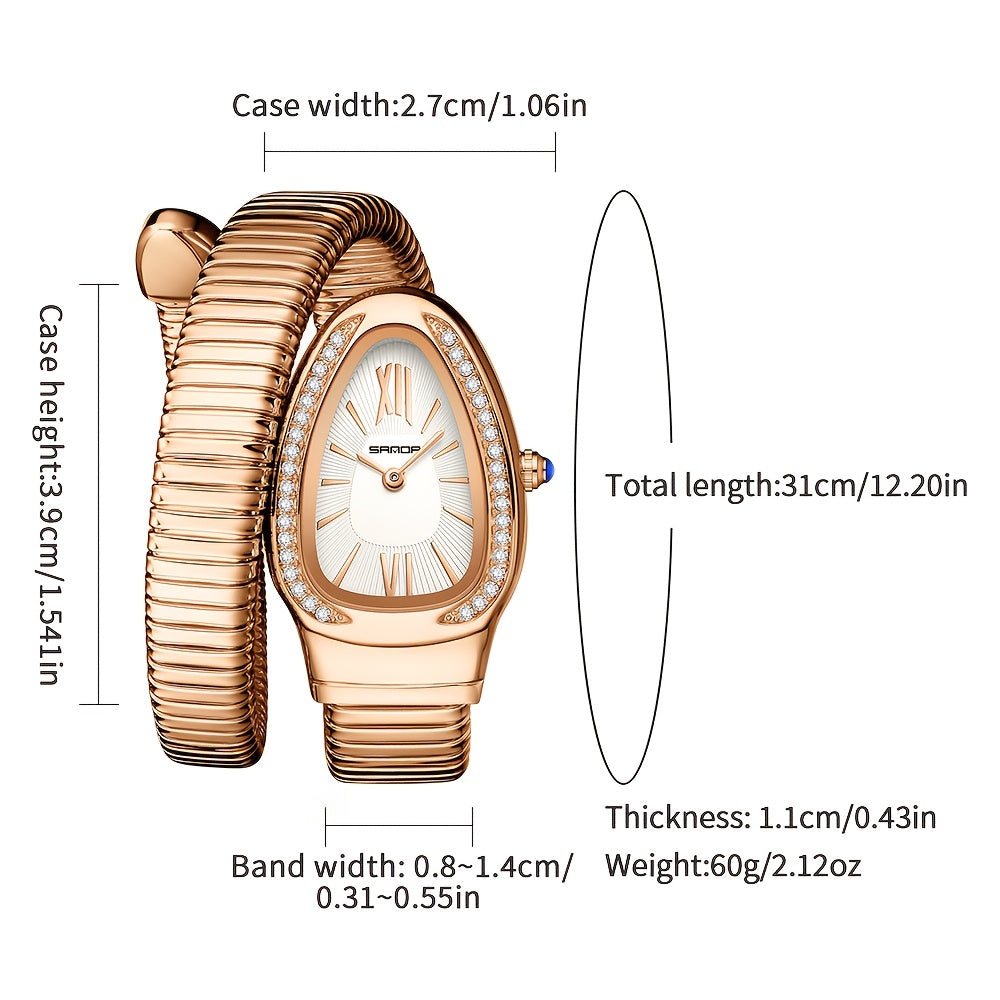 SANDA Snake-Design Luxury Women's Watch