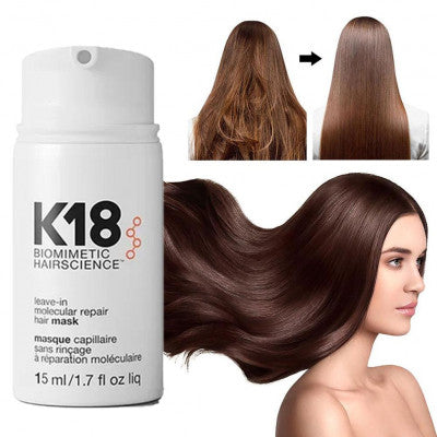 قناع إصلاح الشعر الجزيئي K18 - علاج الكيراتين عميق التكييف للشعر الناعم والترحيب والصحي 15 مل