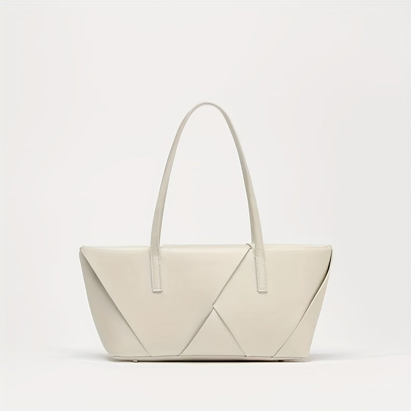 Elegant Woven Textured Tote Bag with Shoulder Strap